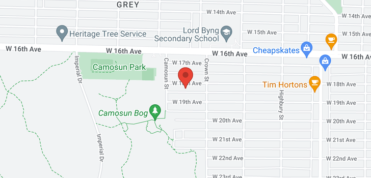 map of 4056 W 18TH AVENUE